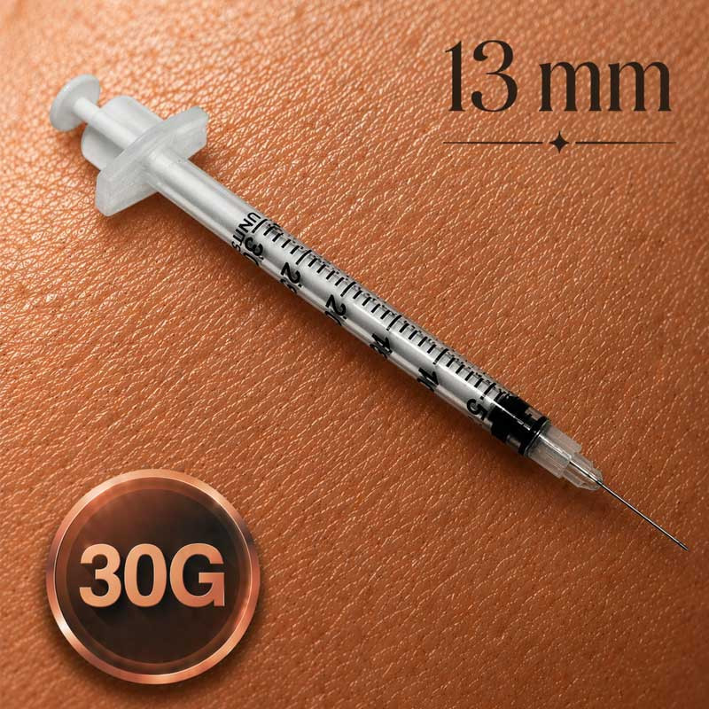 seringue avec aiguille 30G 13mm injection esthétique précise