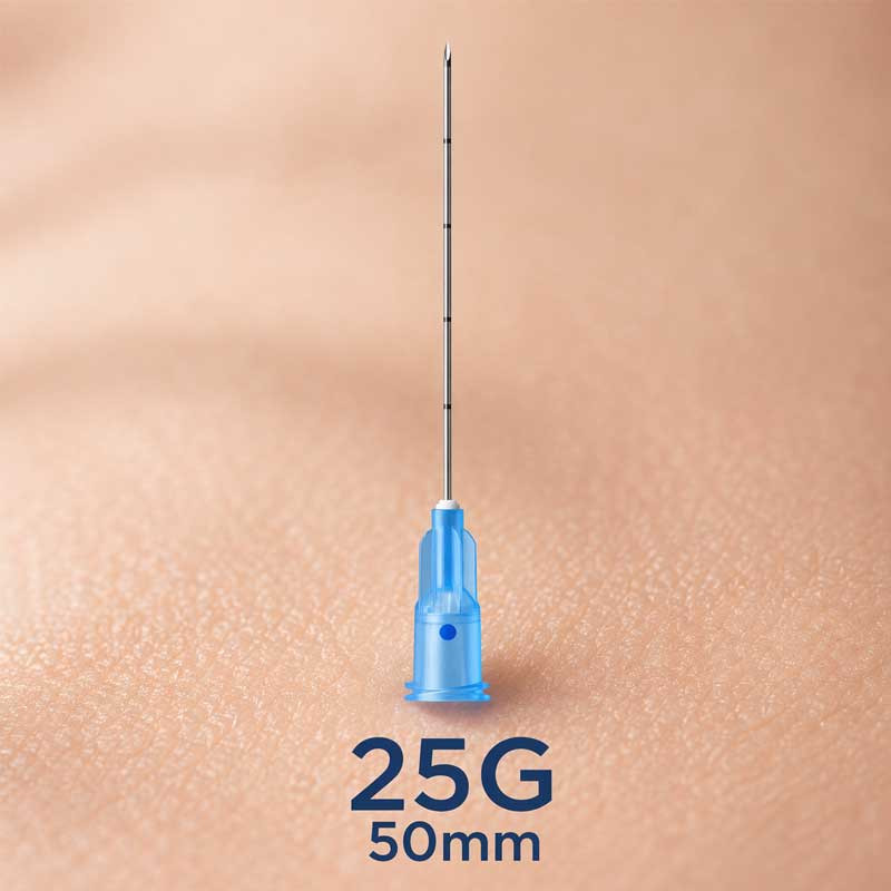 canule micro 25G 50mm injection esthétique atraumatique diffusion homogène