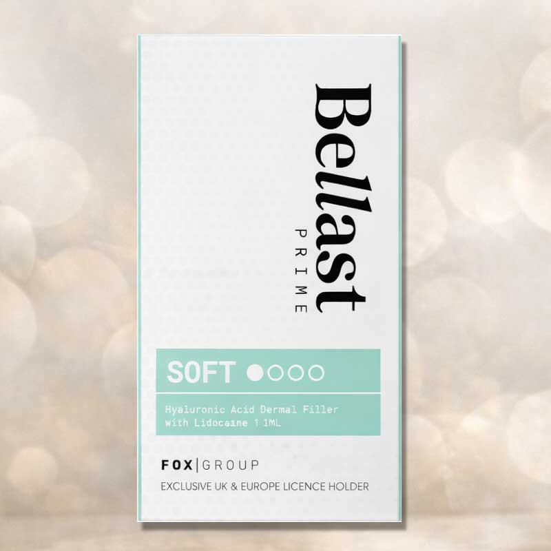 Bellast Prime Soft acide hyaluronique injectable avec lidocaïne pour traitement des ridules du visage.